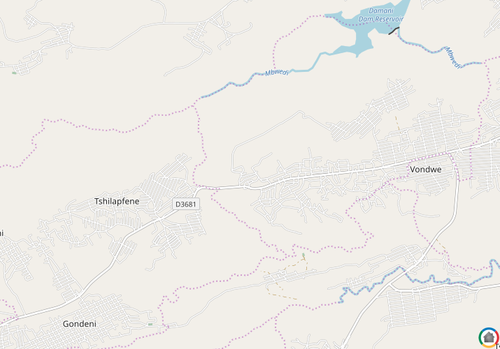 Map location of Vhufuli